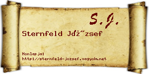 Sternfeld József névjegykártya